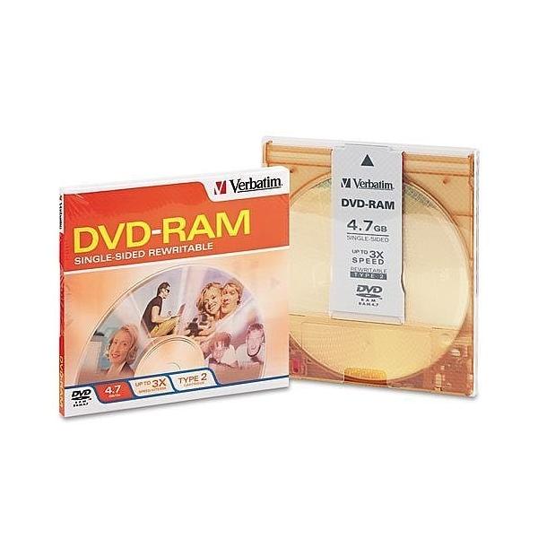 ver95002???Verbatim DVD - RAM 4.7?GB 3?x 1つ両面、タイプ4?with Brandedサーフェス???1pk