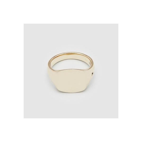 TOM WOOD トムウッド Mini Signet Cushion Gold 9Kイエローゴールド
