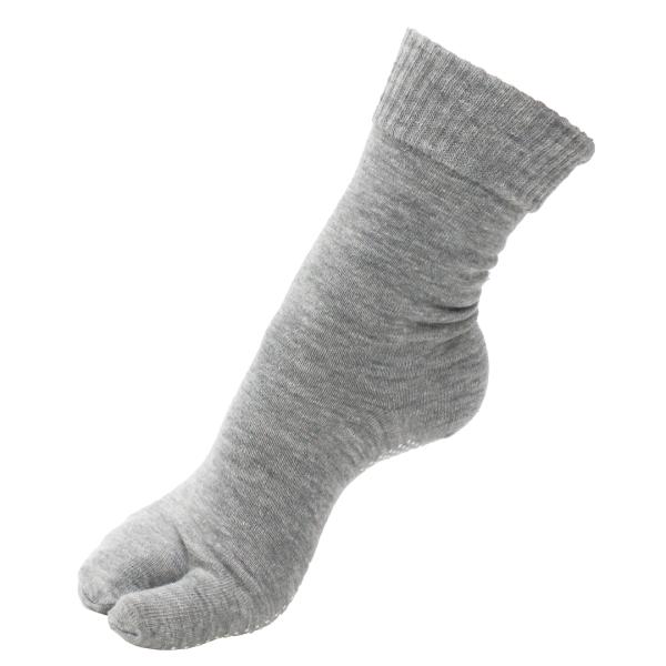 コベス 滑り止め 付き 足袋ソックス (グレー/22cm~24cm) ゆったり