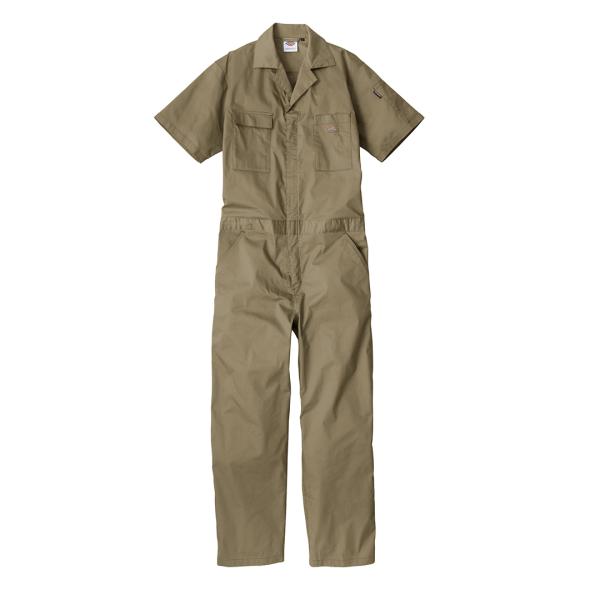 Dickies（ディッキーズ） 半袖 つなぎ（キャメル/XXL）作業着 ワーク
