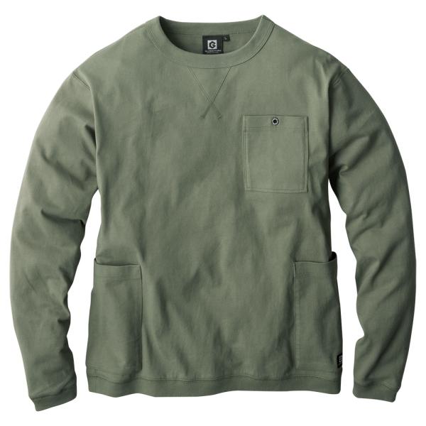 長袖 Tシャツ 5つのポケット (シダー/SS) ジャケット対応 ロンT 丸首