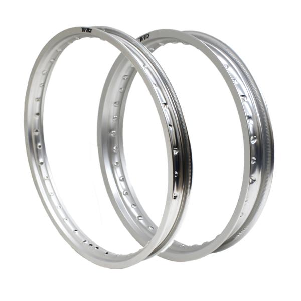 TWR アルミリム 1.60×21 36穴 / 1.85×18 36穴 前後セット（シルバー