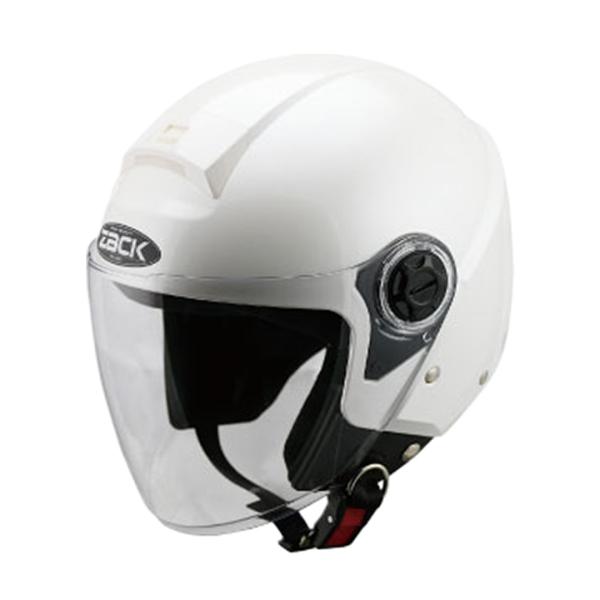 ジェットヘルメット (58~59cm) (パールホワイト) SG規格適合 全排気量対応 バイク用  ワンタッチバックル シールド