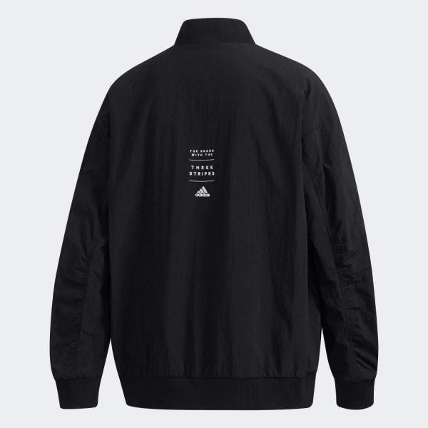 Ma 1 レディース ブルゾン アディダス ボンバージャケット 3本ライン 黒 無地 スタジャン ブラック Adidas ナイロンジャケット スポーツ コーデ Ftk Buyee 日本代购平台 产品购物网站大全 Buyee一站式代购 Bot Online