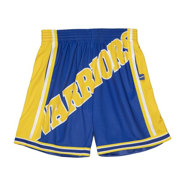 NBA ウォリアーズ バスケットパンツ ハーフパンツ Golden State Warriors Big Logo Shorts バスパン ビッグロゴ  NBA ミッチェルアンドネス 新作 :MN43JC61:CHIEKO SPORTS 通販 
