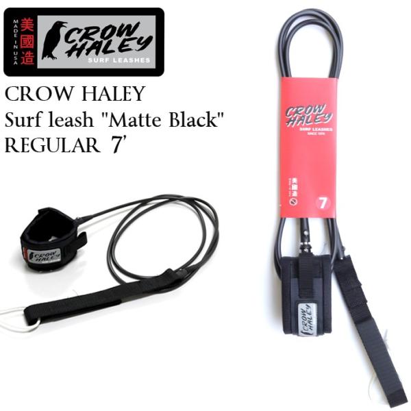 CROW HALEY NEn[[[VR[h@ Surf leash "Matte Black" REGULAR 7f ~bhOX/t@{[hp[VR[h 100% MADE IN USA I