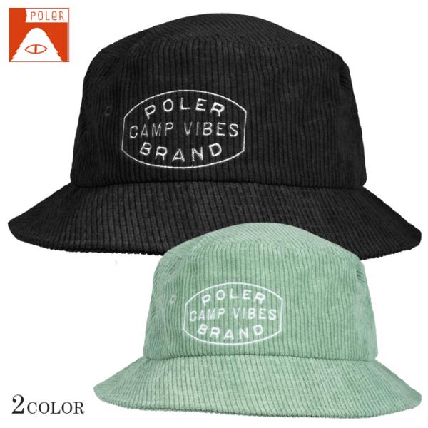 ハット帽 バケットハット POLeR VIBES BRAND BUCKET コーデュロイハット 帽子 メンズ レディース キャンプ アウトドア 野外フェス