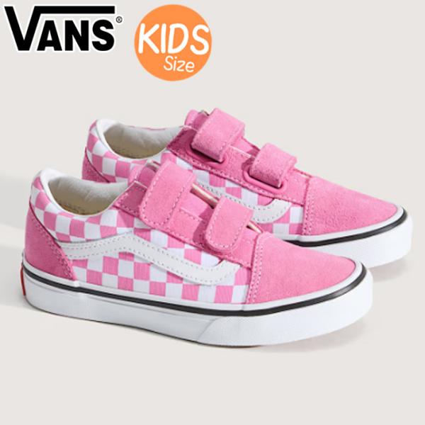 VANS（ヴァンズ） バンズ Old Skool V VN000CYDFRQ Checkerboard Pink