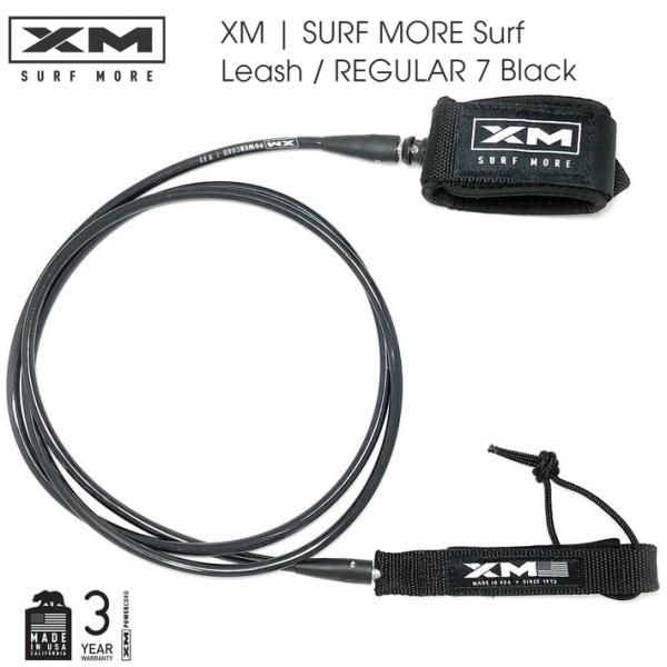 XM | SURF MORE Surf Leash REGULAR 7 Black■SPEC■長さ：7'(約2.3m） ■太さ：（約 7mm） ■キーポケット付き■DOUBLE SWIVEL「リーシュ」という言葉（古いフランス語の「lais...