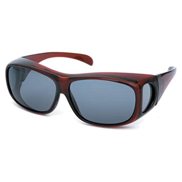 他サイト： コールマン CO-3012-3  クリアワイン メガネの上からかけられる 偏光オーバーグラス Colemanの商品画像