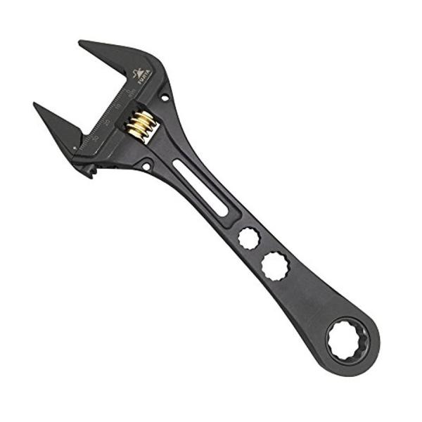 他サイト： フジ矢 FGL-38-BG ギア付モンキーレンチ(黒金)多機能軽量タイプの商品画像