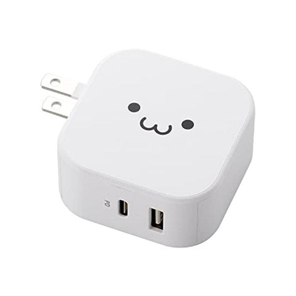 他サイト： エレコム MPA-ACCP20WF  ホワイトフェイス USB コンセント 充電器 合計32W ( USB PD対応 ) Type-C×1 / USB-A×1の商品画像