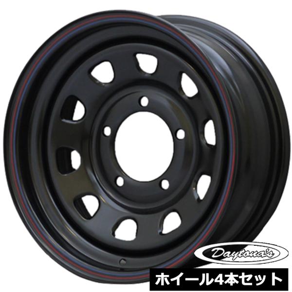 DAYTONA'S ブラック デイトナ 15インチ 6.0J 5穴139.7 ±00 ホイール4本セット ジムニーシエラ