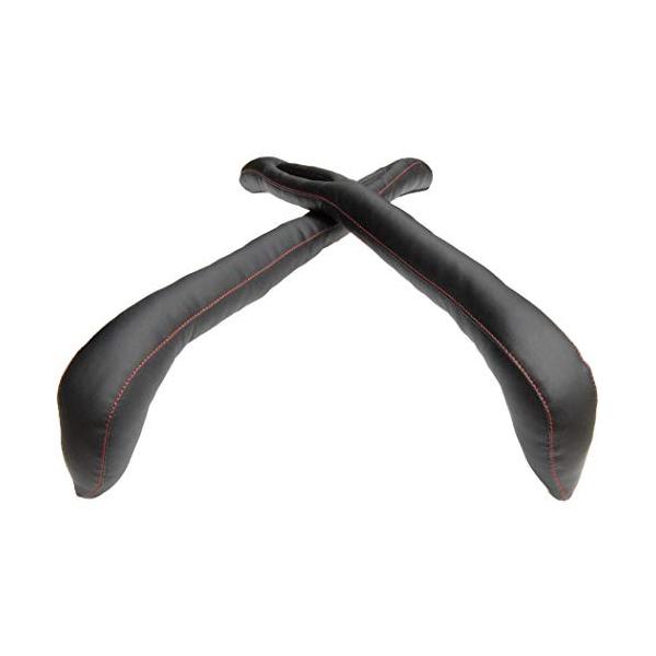 Ganbalzo シート 脇の曲線にぴたりと添うしなやかな 隙間埋め クッション 2本入り ブラック レッドステッチ Texascashandpawn Com