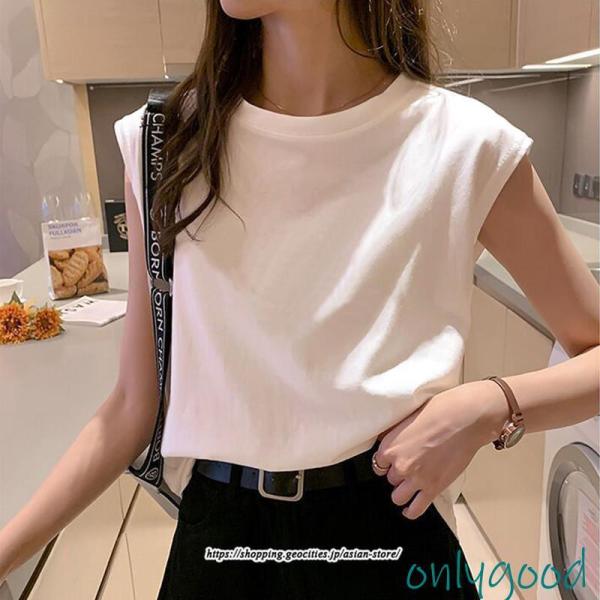 タンク レディース ノースリーブ クルーネック tシャツ 春夏 無地 薄手 カジュアル オフィス サテン 着痩せ 通勤 フェミニン 50代 40代