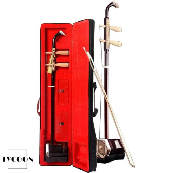 ??【中国の伝統楽器】：二胡は中国の伝統的な弦楽器で、大きくてメロディアスな音がします。初心者、アマチュア、伝統的な中国文化の愛好家、または親戚や友人への贈り物として非常に適しています??【手作りバイオリン楽器】：二胡の殻の素材はホワイトウ...