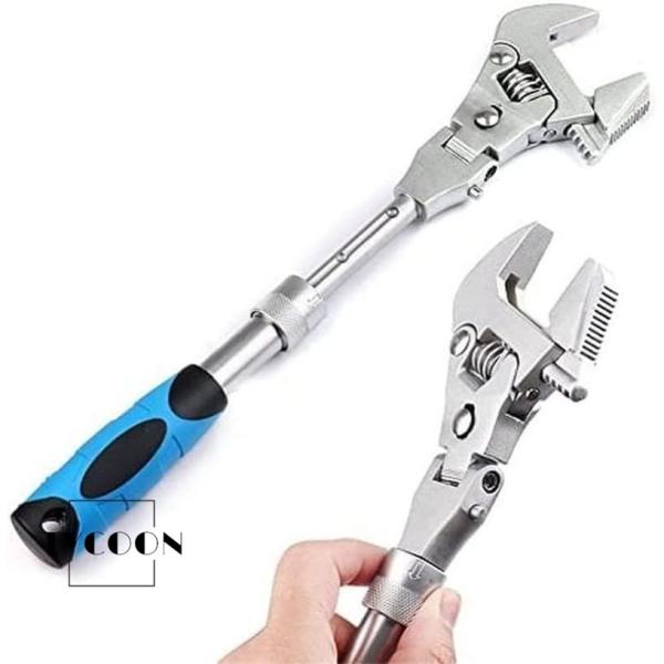 【ラチェット式 モンキーレンチ】ヘッド部分が上下180度調整可能で使いやすい。【口幅は45mmのワイドタイプ】45mmの口幅まで対応しているので、作業の際の工具を減らすこともでき、幅広い作業にも対応できます。 【手を回しづらい場所で活躍間違...