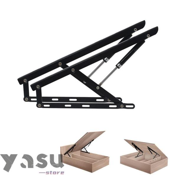 ★収納ベッドリフティングキット（ネジ付き）-材質：耐久性のあるスチール。製品の長さ：610mm、750mm、900mm、1100mm、1200mm、1500mm★耐久性と頑丈性-倉庫の床機構は頑丈な鋼でできており、長寿命、超抵抗、静音クッシ...