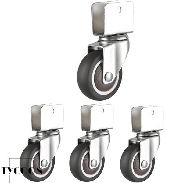 高品質のスイベルキャスター：クロームメッキブラケット、丈夫な質感、変形しにくい、防湿・防錆、繊細でお手入れが簡単、取り付けアクセサリー付き、荷重81KG、耐久性。 サイレントチョイス：高品質のTPEゴム素材、環境にやさしい、無臭、滑り止め、...