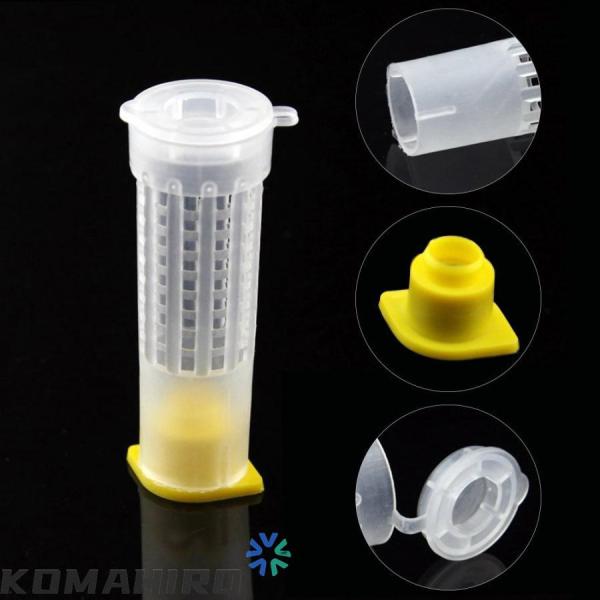 蜜蜂や西洋蜜蜂に使用できる王籠、逃去防止器女王バチをキャッチし、それをセキュアに維持するために使用されます。材質：プラスチック　サイズ（約）：全長：80mm / 3.15in; 外径：25mm / 0.98in、内径：18~23mm / 0...