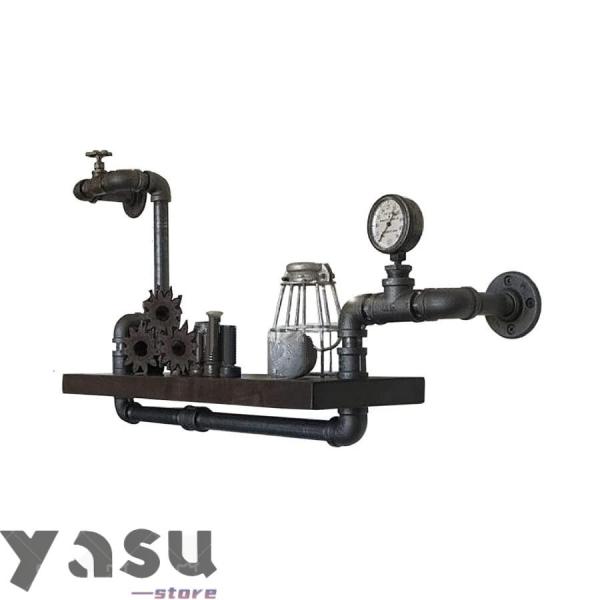 インダストリアルパイプの壁マウントの棚、素朴な貯蔵棚、浮遊棚、壁マウント本棚、キッチンのスパイスラック、寝室、リビングルーム、バスルーム