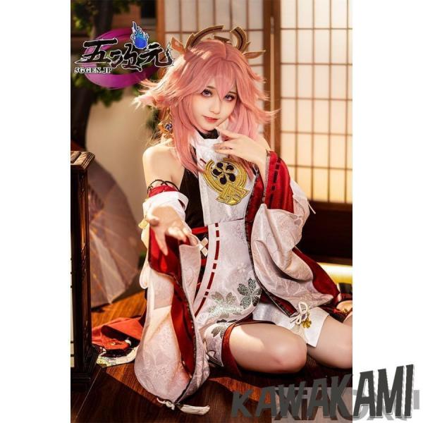 江南猫次 原神 コスプレ 八重神子 やえみこ 衣装 ※ウィッグ 靴 武器 追加可