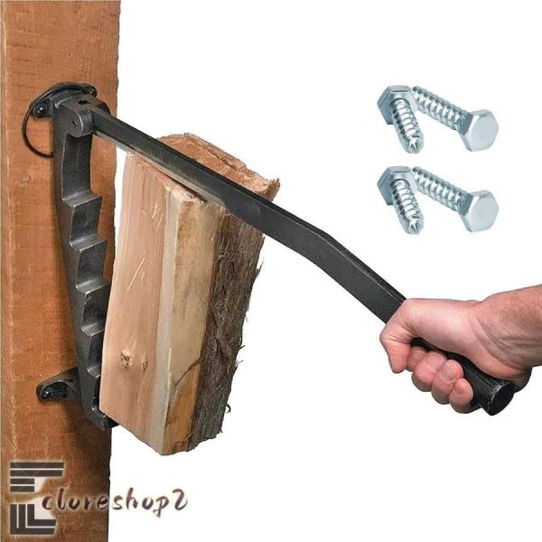 薪割り 薪割り台 壁掛け 薪スタンド 薪割りクサビ ネジ付き薪薪割り機 - ウッドカッター 中庭用ウッドスプリッター アウトドアキャンプ アウトドアマニュアルウ