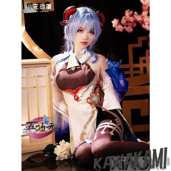 火花　原神　コスプレ　甘雨　かんう　衣装セット　※ウィッグ　靴　追加可