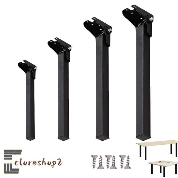 素材: 私たちの折りたたみ式テーブルの脚は高品質の鉄で作られています, 丈夫で耐久性のある, 優れた素材のため, しっかりとした防水性, 傷がつきにくく, お手入れが簡単. 湿らせた布で拭くことができます。90 角度折りたたみ式テーブル脚:...