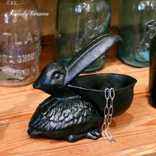 鉛ガラス 置物 小物入れ ペリカン 鉛ガラス 置物 小物入れ ペリカン