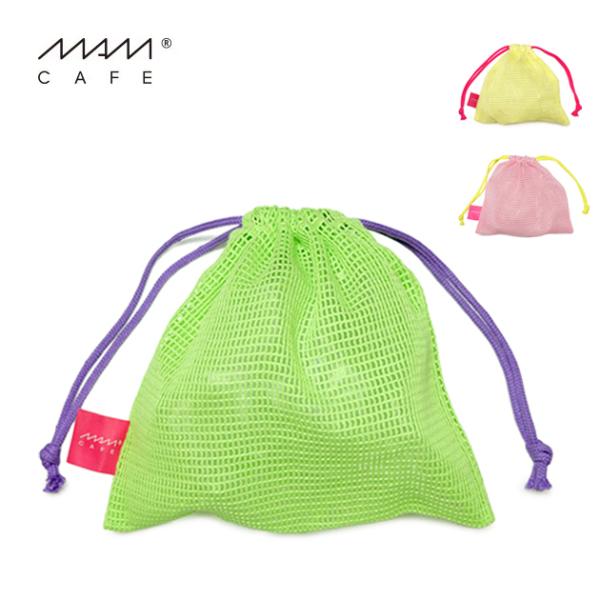 巾着 ポーチ 袋 小物入れ バッグ メッシュ おしゃれ かわいい ギフト 旅行 洗える MAM CAFE / MAM MESH POUCH メッシュポーチ〈和歌山県産〉