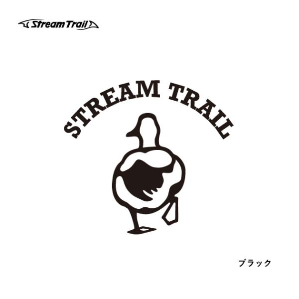 ステッカー シール 車 スーツケース スマホ かっこいい おしゃれ アウトドア ブランド キャンプ 釣り サーフィン Stream Trail Cutting Sticker / Wetty Black