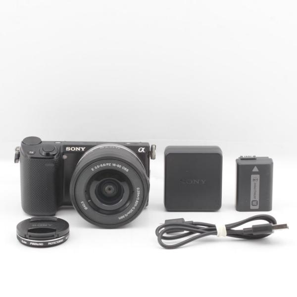 SONY ミラーレス一眼 α NEX-5R パワーズームレンズキット E PZ 16-50mm F3.5-5.6 OSS付属 ブラック NEX-5RL/B