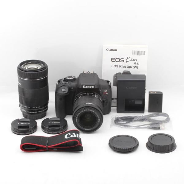Canon デジタル一眼レフカメラ EOS Kiss X8i ダブルズームキット EF-S18-55mm/EF-S55-250mm 付属 EOSKISSX8I-WKIT