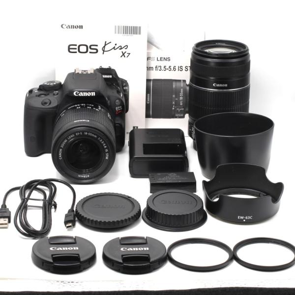 Canon デジタル一眼レフカメラ EOS Kiss X7 ダブルズームキット EF-S18
