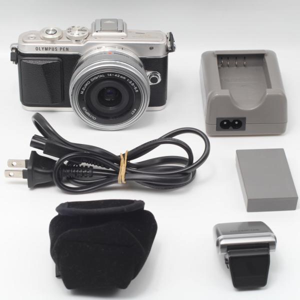 OLYMPUS ミラーレス一眼 PEN E-PL7 14-42mm EZレンズキット シルバー