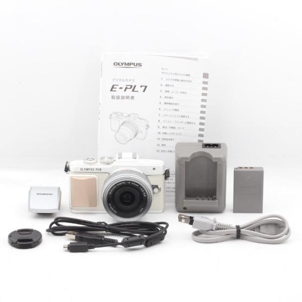 OLYMPUS ミラーレス一眼 PEN E-PL7 14-42mm EZレンズキット ホワイト E-PL7 EZ LKIT WHT