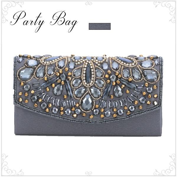 パーティーバッグ 大きめ 結婚式 バッグ パーティー クラッチバッグ ショルダー ゴージャスデザイン ビジュー パーティーバッグ Bga023 Bga023 パーティードレス通販ドロップス 通販 Yahoo ショッピング