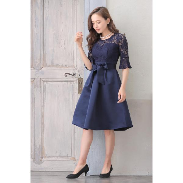 パーティードレス 小さいサイズ 結婚式 ワンピース パーティドレス ミモレ レース 袖あり 代30代40代 Opk145 Fur Buyee Buyee Japanese Proxy Service Buy From Japan Bot Online