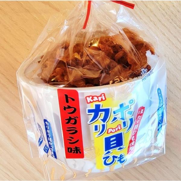 国産の帆立の貝ヒモをカリッカリにした、食べやすいサイズの絶品おつまみです青森県のご当地食品で、おつまみにも、おやつにもなる、万能食品です名称　　　　ホタテヒモ加工品　唐辛子 味賞味期限　　約2ヶ月、（最低1ヶ月保証）内容量　　　1カップ　4...