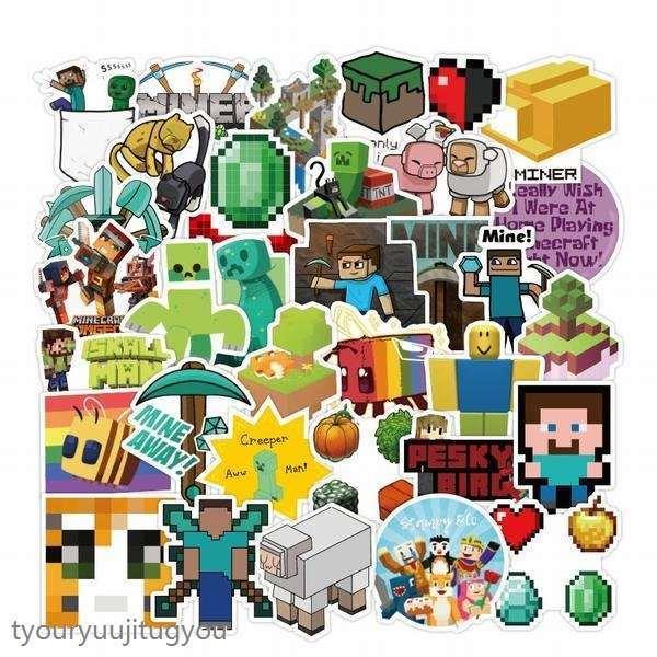 ステッカーminecraft マインクラフト ゲーム キャラクター シール 100枚入り 文具 ステーショナリー 安全 知育 創造 知恵 遊び 子供 想像力 装飾 飾り 贈り物 mgy 長龍實業 通販 Yahoo ショッピング