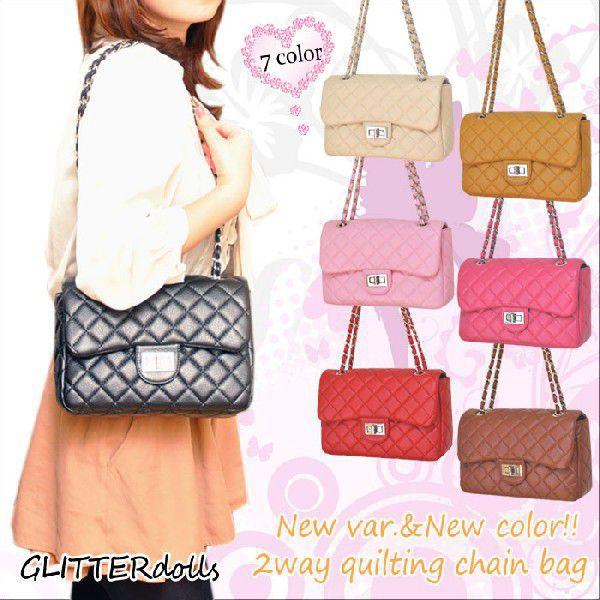 キルティングチェーンバッグ ベビーピンク Chain Bag Babypink メディアサービス Since 04 通販 Yahoo ショッピング