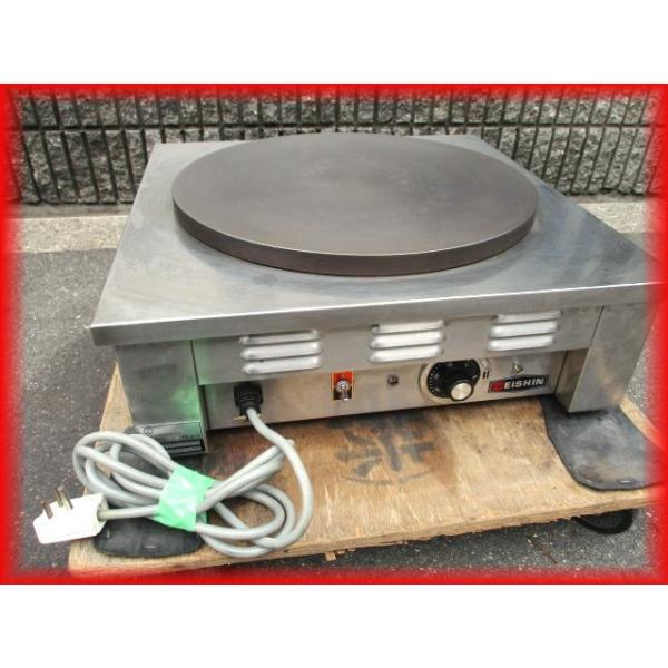 電気クレープ焼器 卓上型 エイシン クレープメーカー 単相200V EC-2000 500×500×190mm 中古 業務用 厨房器機 i