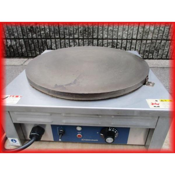 電気クレープ焼器 卓上型 ニチワ クレープメーカー 100V CM-410 450×450×180cm 中古 2017年製 業務用 厨房器機 i