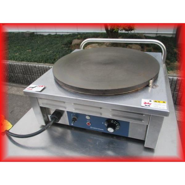 電気クレープ焼器 卓上型 ニチワ クレープメーカー 中古 2021年製 CM-410H 450×450×180cm 単相200V 業務用 送料無料 厨房器機 i