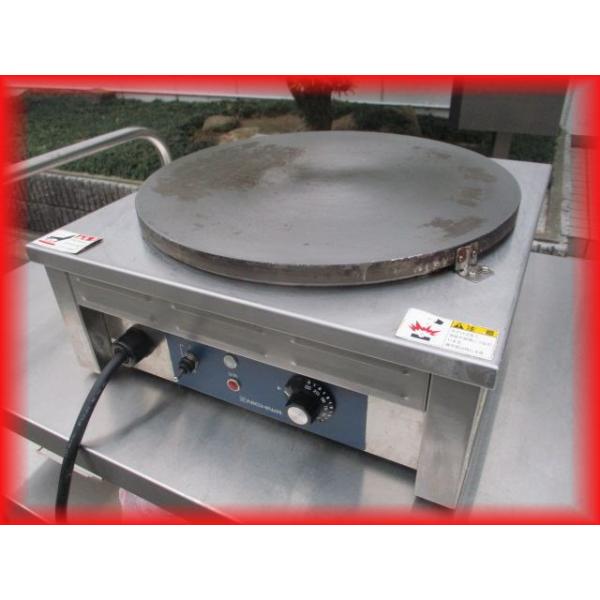 電気クレープ焼器 卓上型 ニチワ クレープメーカー 中古 2021年製 CM-410H 450×450×180cm 単相200V 業務用 送料無料 厨房器機 (2)i