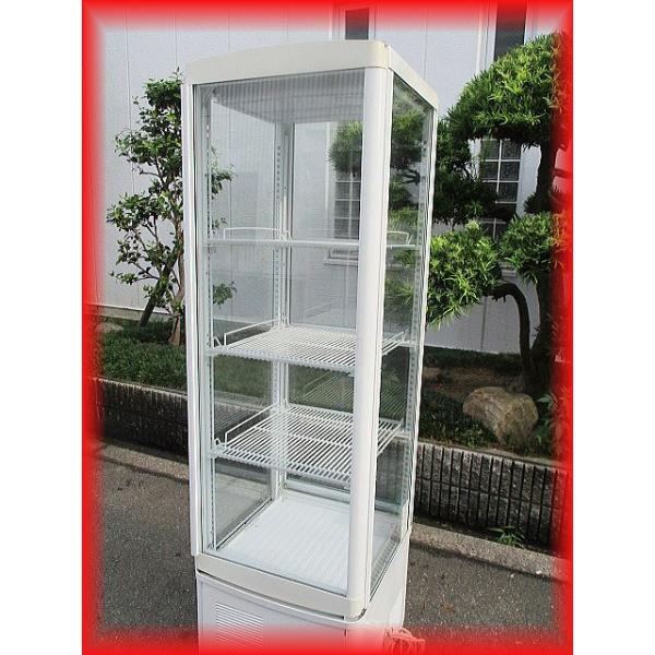冷蔵ショーケース 中古 4面ガラス スイング扉 540×570×1850mm 260L