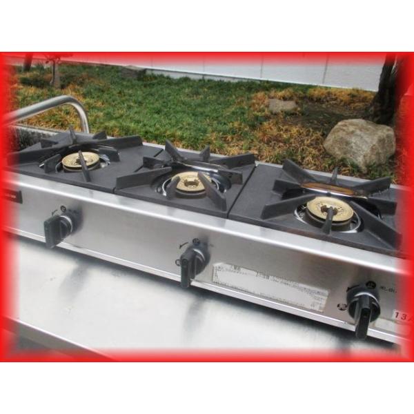 ガステーブルコンロ 3口 卓上ガスレンジ 都市ガス 中古 リンナイ RSB