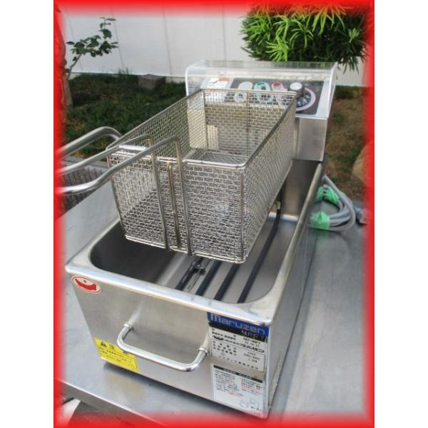 電気フライヤー 100V 卓上 ミニタイプ 業務用 マルゼン 8L 2022年製 中古 255×475×195ｍｍ 厨房機器 中古良品 大阪発 h