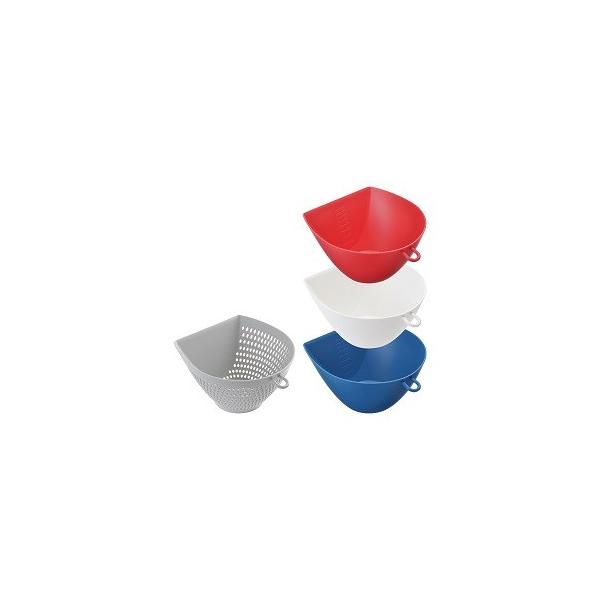 他サイト： 曙産業　チリトリ ザルボウルＬ 　トリコロールセット　MZ-3530　JAN：4954267155309の商品画像